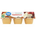 Great Value Unsweetened Applesauce, 4 oz, 6 Ct - Water Butlers