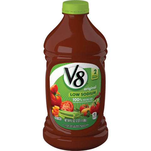 V8 Low Sodium 100% Vegetable Juice, 64 oz.