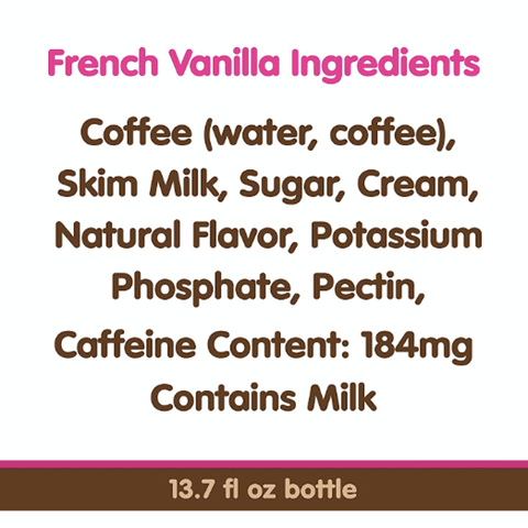 Dunkin' Donuts Iced Coffee, French Vanilla 13.7 fl - Water Butlers