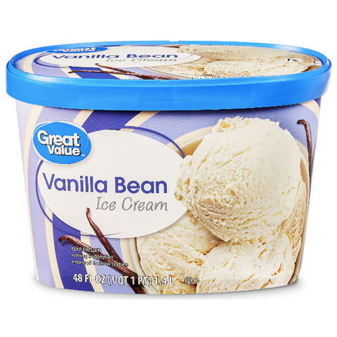 Great Value Vanilla Bean Ice Cream, 48 fl oz