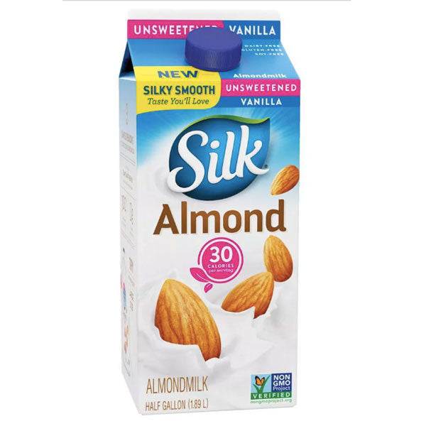 Silk Unsweetened Vanilla Almond Milk, 0.5gal - Water Butlers