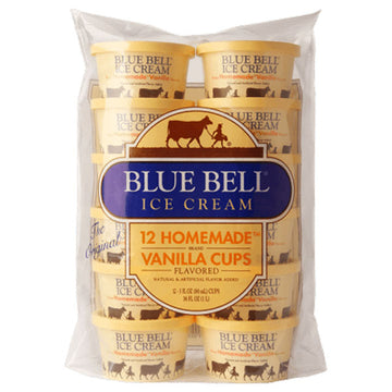 Blue Bell Homemade™ Vanilla Cups Ice Cream, 12 Count