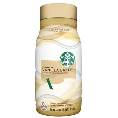 Starbucks Vanilla Latte Iced Espresso Coffee, 40 oz - Water Butlers