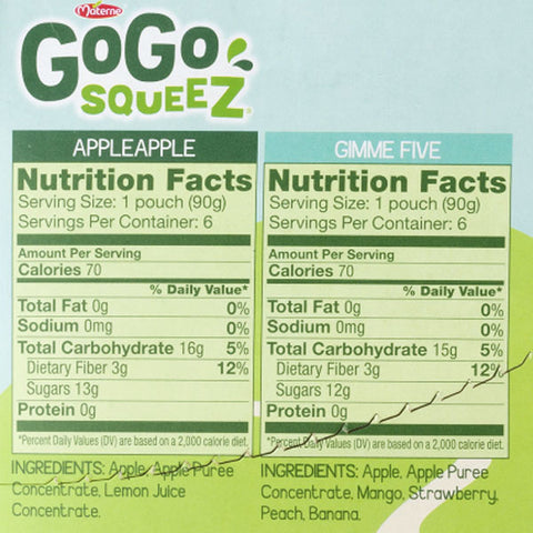 GoGo SqueeZ Applesauce, Fruit On the Go, Variety Pack, 12 Ct - Water Butlers