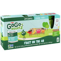 GoGo SqueeZ Applesauce, Fruit On the Go, Variety Pack, 12 Ct - Water Butlers