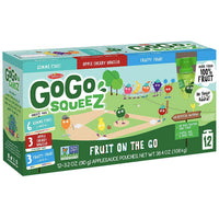 GoGo squeeZ Applesauce, Variety Pack: GIMME 5, Cherry Vanilla, Fruity 4. 3.2oz, 12 Ct - Water Butlers