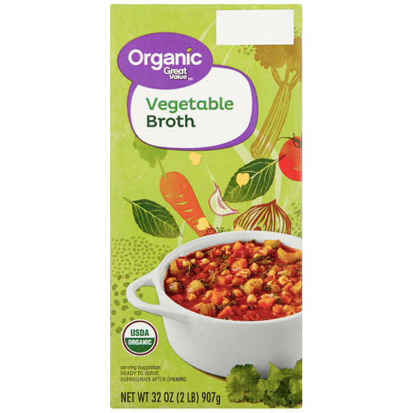Great Value Organic Vegetable Broth, 32 oz - Water Butlers