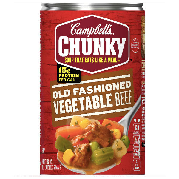 Campbell's Chunky Soup, Old Fashioned Vegetable Beef, 18.8 oz - Water Butlers