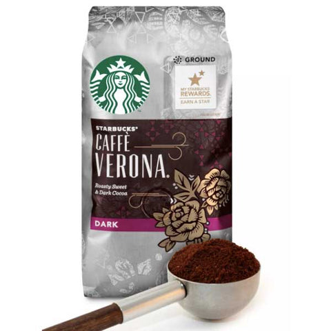 Starbucks Caffe Verona Dark Roast Ground Coffee, 12 oz - Water Butlers