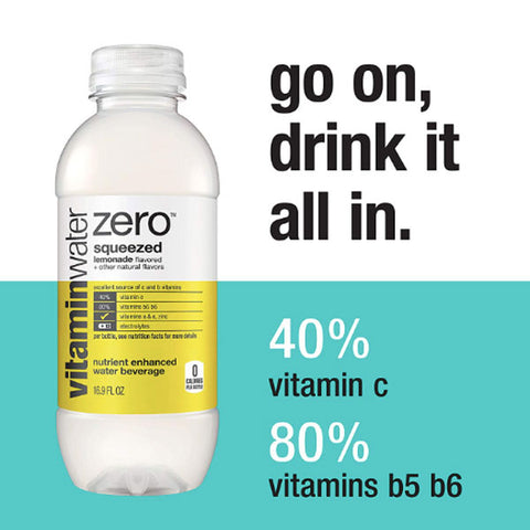 Vitaminwater zero Squeezed, 16.9 fl oz, 6 Ct - Water Butlers