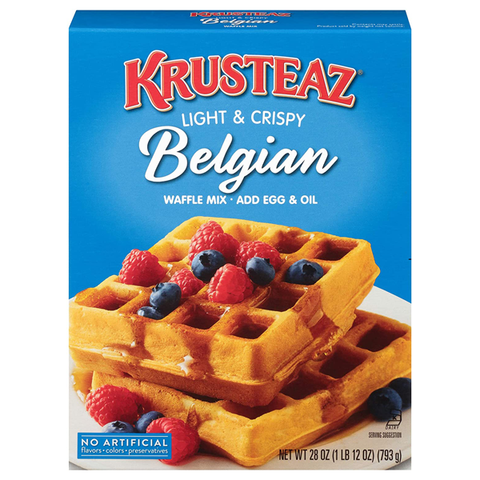 Krusteaz Light & Crispy Belgian Waffle Mix, 28 oz