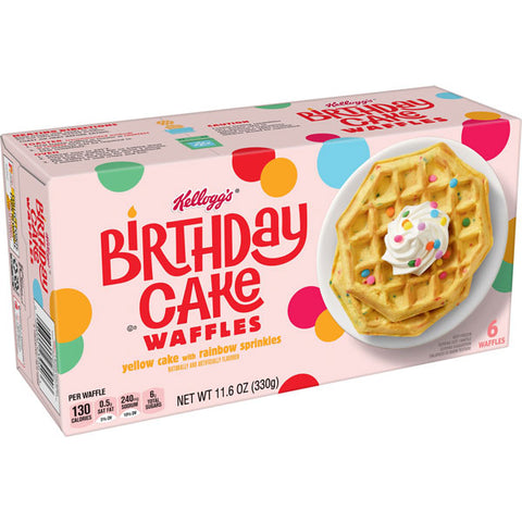 Kellogg's Frozen Waffles, Birthday Cake, 6 Count