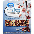 Great Value Almond, Peanut & Walnut Nut Bars, 4 Count