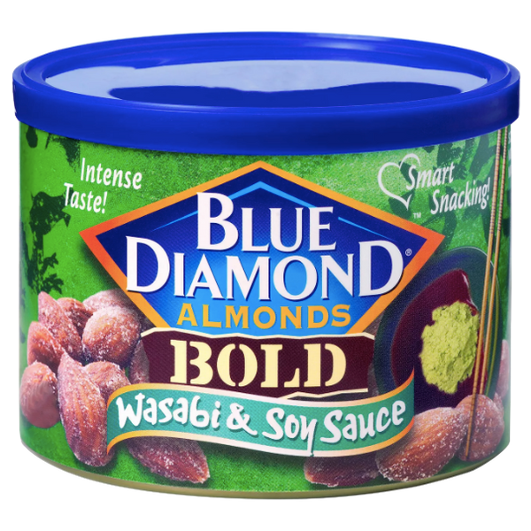 Blue Diamond Almonds, Bold Wasabi & Soy Sauce, 6 oz - Water Butlers