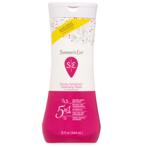 Summer's Eve Cleansing Wash, For Sensitive Skin, 15 Oz.