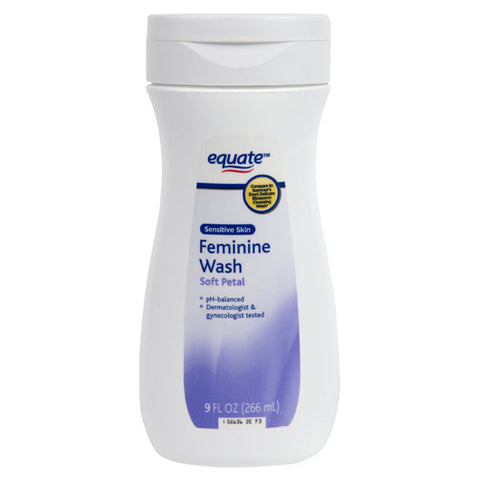 Equate Daily Feminine Cleansing Wash For Sensitive Skin, Soft Petal Scent, 9 Oz.