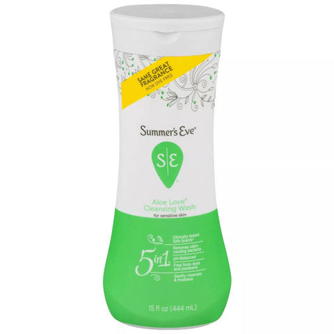 Summer's Eve Aloe Love Cleansing Wash for Sensitive Skin, 15 Oz