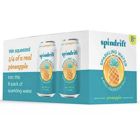 Spindrift Pineapple Sparkling Water, 12 fl oz, 8 Count