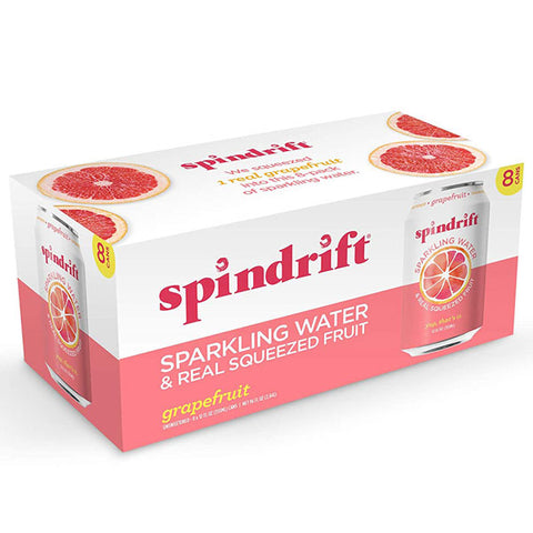 Spindrift Grapefruit Sparkling Water, 12 fl oz, 8 Count