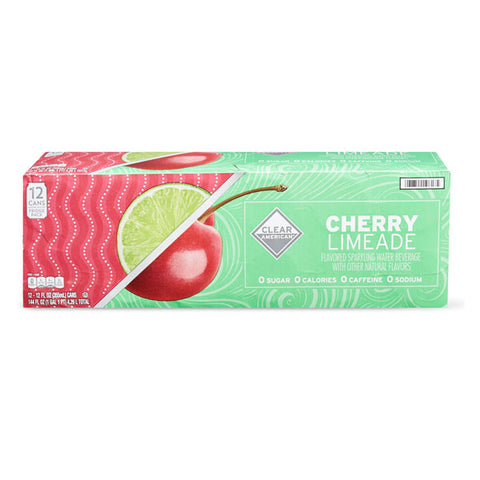 Clear American Sparkling Water, Cherry Limeade, 12 fl Oz, 12 Count