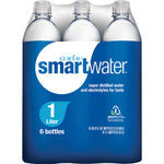 Smartwater 1L, 6 Pack, Vapor Distilled Premium Water Bottles
