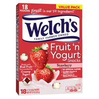 Welch's Fruit 'n Yogurt Fruit Snacks, Strawberry, Value Pack, 18 Count