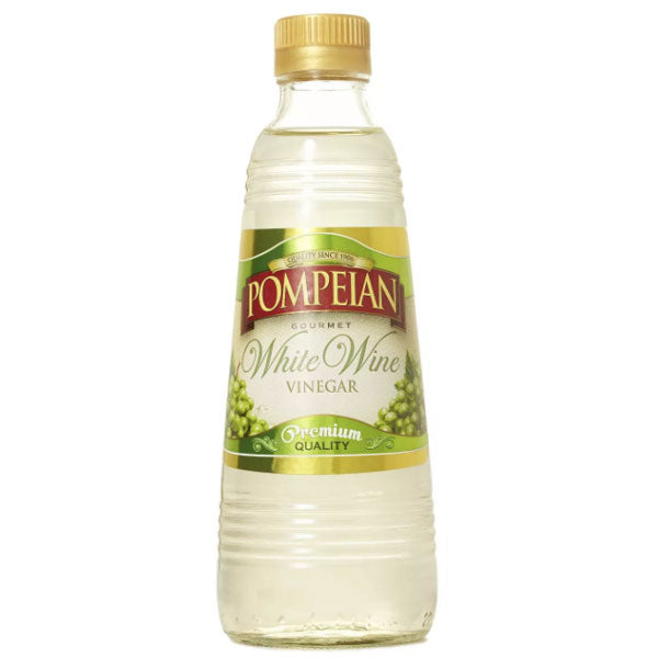 Pompeian Gourmet White Wine Vinegar, 16 fl oz - Water Butlers