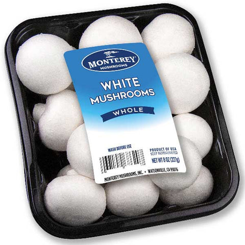 Monterey Fresh White whole Mushrooms, 8 oz - Water Butlers