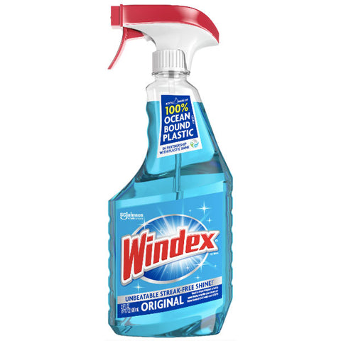 Windex Glass Cleaner Spray Bottle, Original Blue, 23 fl oz