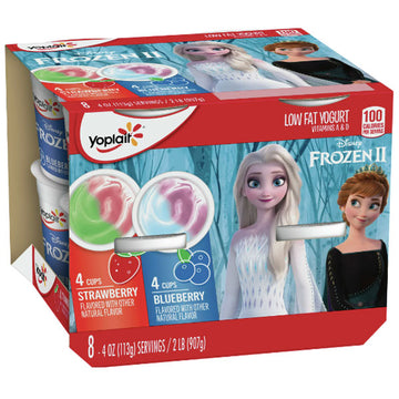 Yoplait Strawberry & Blueberry Kids Yogurt Pack, Disney Frozen, 8 Cups