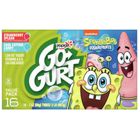 Yoplait Go Gurt, Low Fat Yogurt, SpongeBob SquarePants Variety Pack, 32 oz, 16 Count