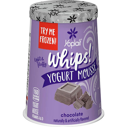 Yoplait Whips! Yogurt, Chocolate, 4 oz