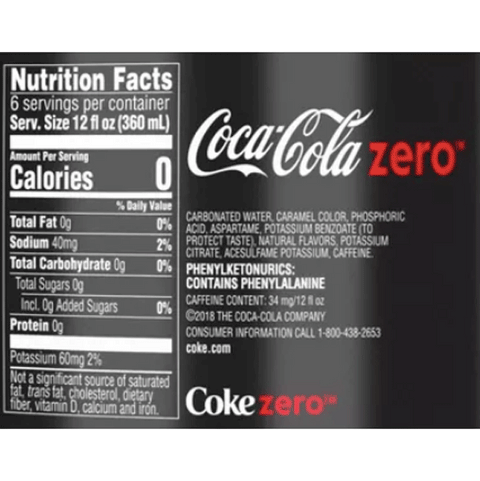 Coca Cola Zero, 2 L Coke 0 Bottle - Water Butlers