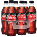 Coca Cola Zero Soda, 16.9 Fl Oz Coke 0, 6 Ct